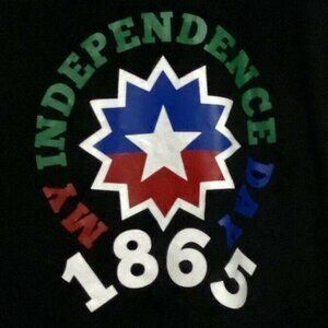 Juneteenth My Independence Day T-Shirt L Black‎